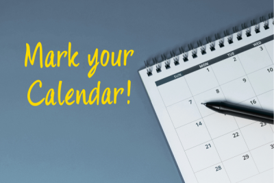 Mark your Calendar!